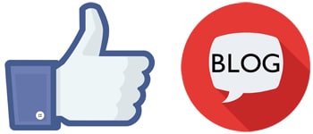 icona pollice facebook e icona blog