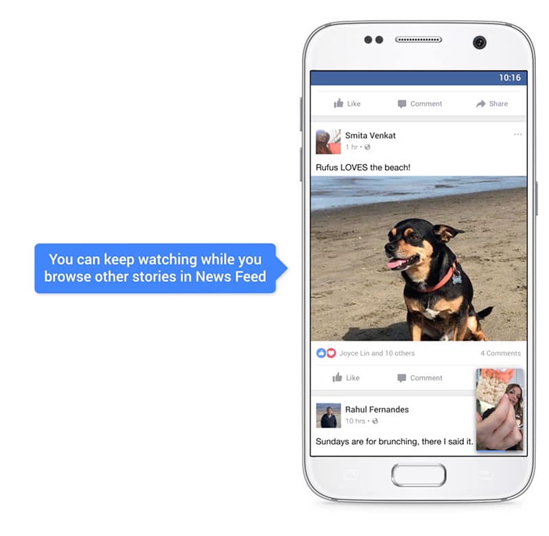 video per facebook - lo scrolling e la visualizzazione