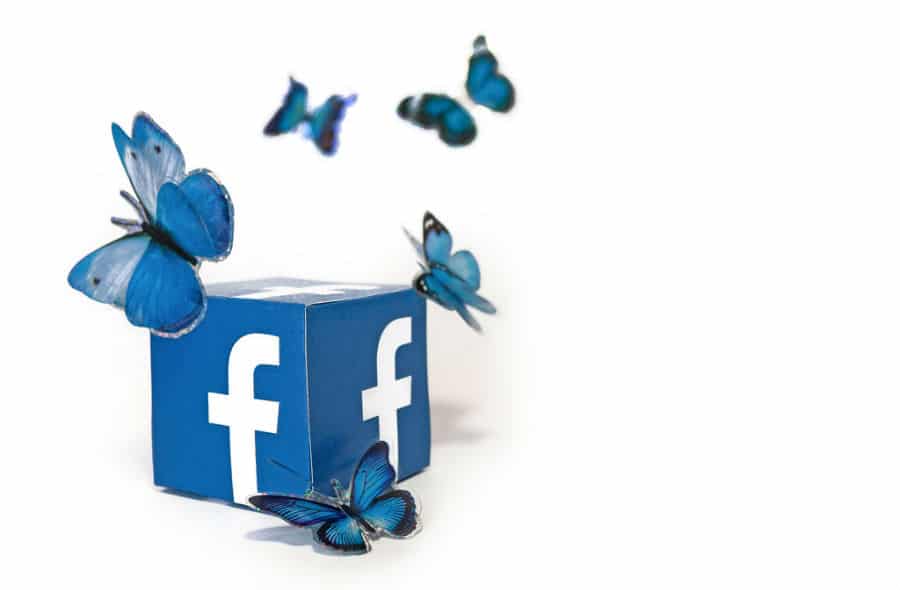 Competenze digitali a Binario F from Facebook: nell'immagine alcune farfalle escono da una scatola con il logo del social network