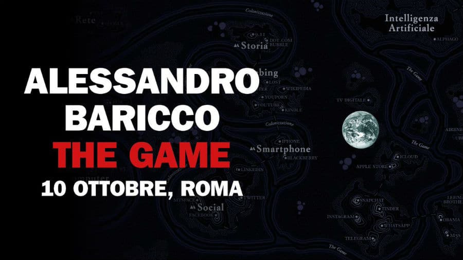 Alessandro Baricco: locandina presentazione a Roma